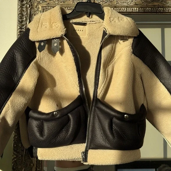 Blank NYC Sherpa + Leather Jacket // size XS - Picture 9 of 11